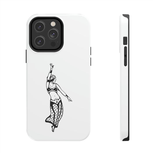 White Tough Phone Cases | Gypsy's Dancing Gypsy Lady (by @tylerabnertattoo)