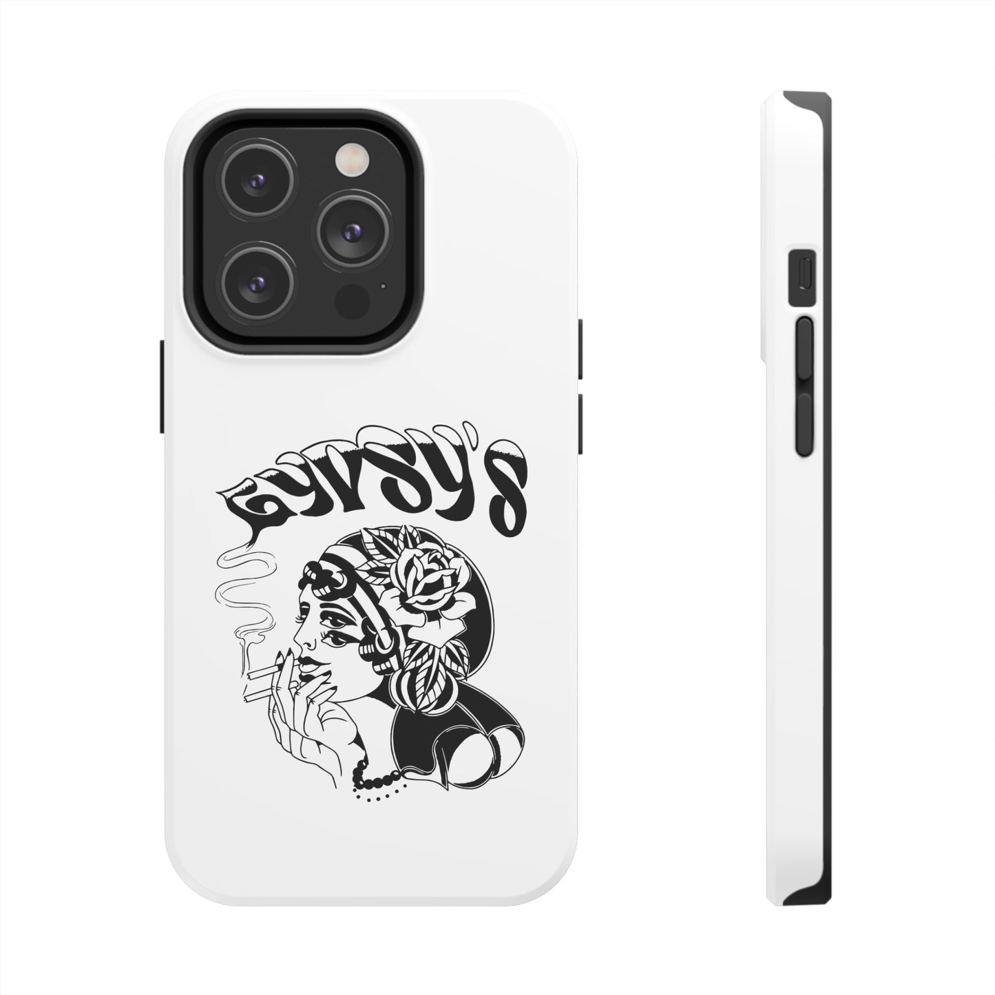 White Tough Phone Cases | Gypsy's Double Gypsy Lady (by @ohbhave)