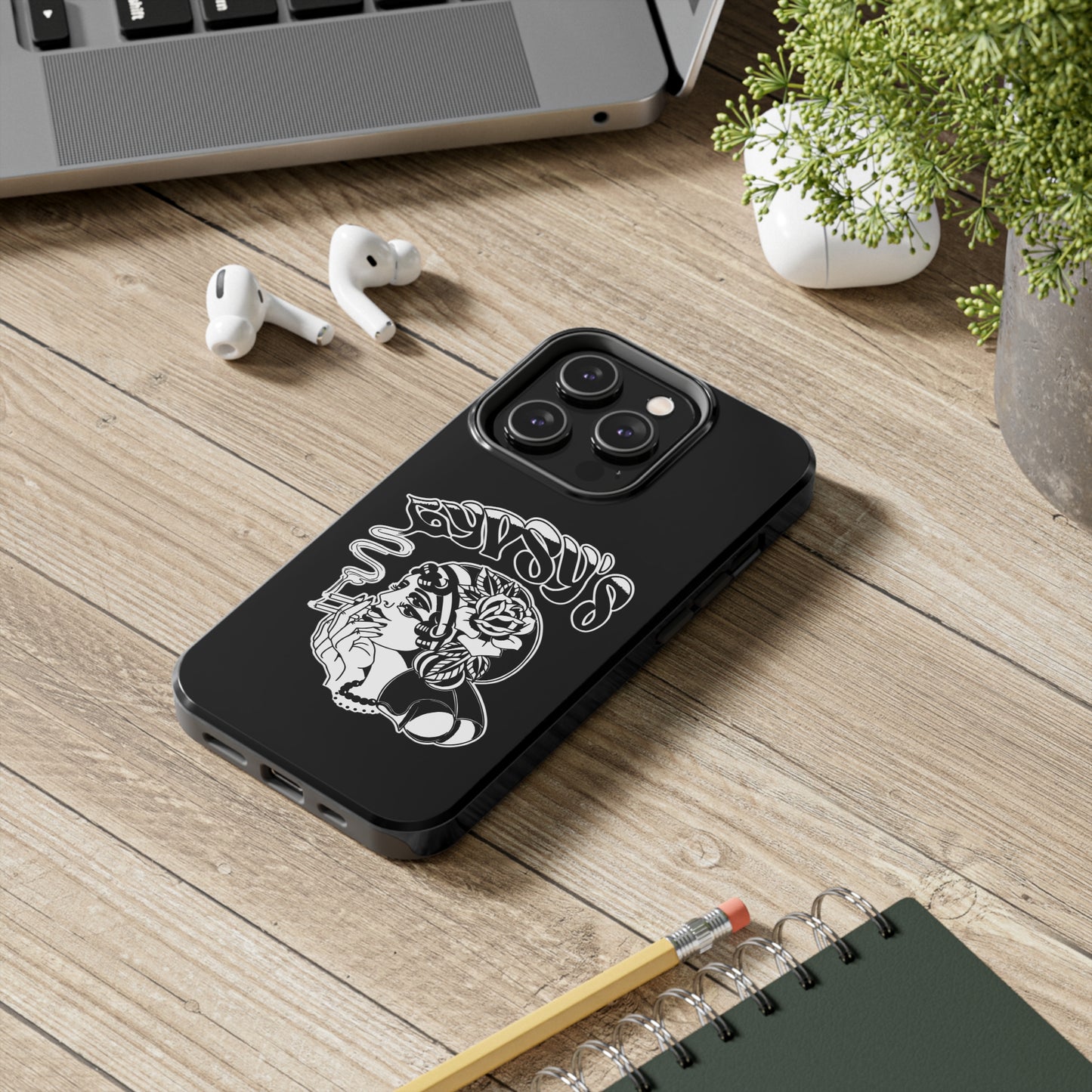 Black Tough Phone Cases | Gypsy's Double Gypsy Lady (by @ohbhave)