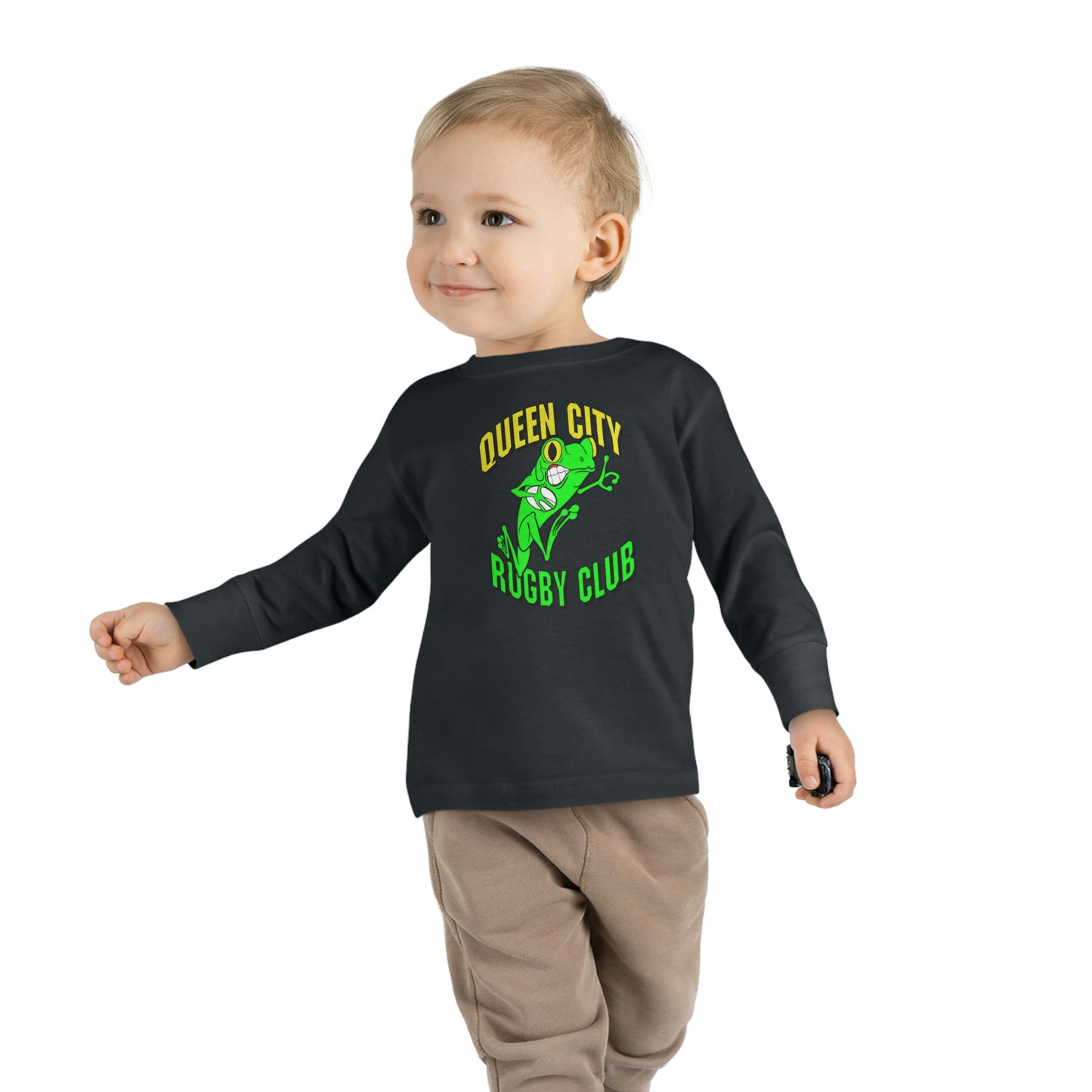 Toddler Long Sleeve Shirt | QCRFC Frogs Logo