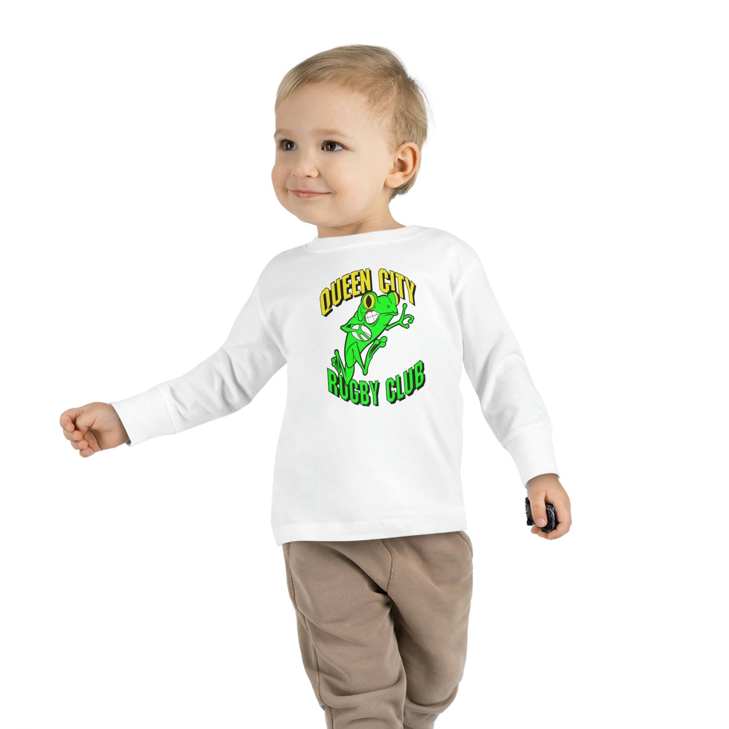 Toddler Long Sleeve Shirt | QCRFC Frogs Logo