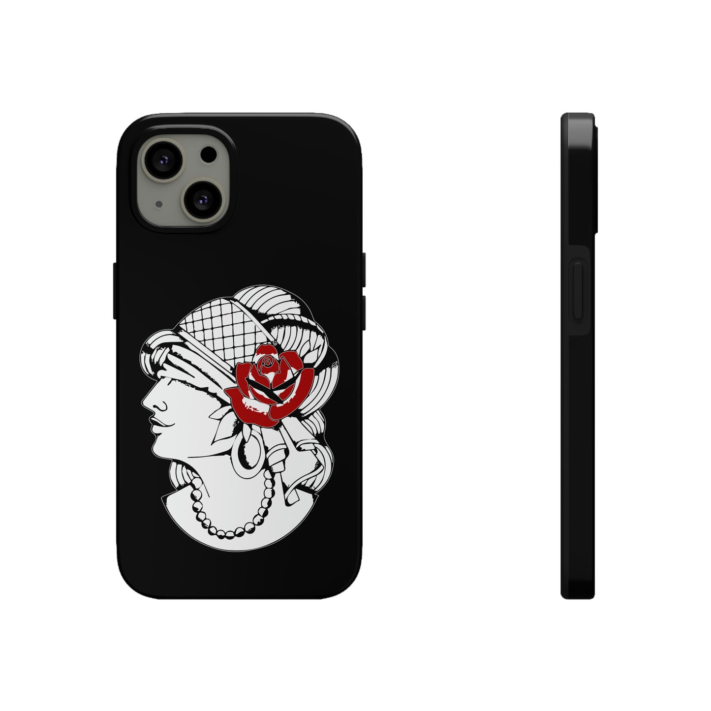 Black Tough Phone Cases | Gypsy's Red Rose Gypsy Lady (by @ryseart)
