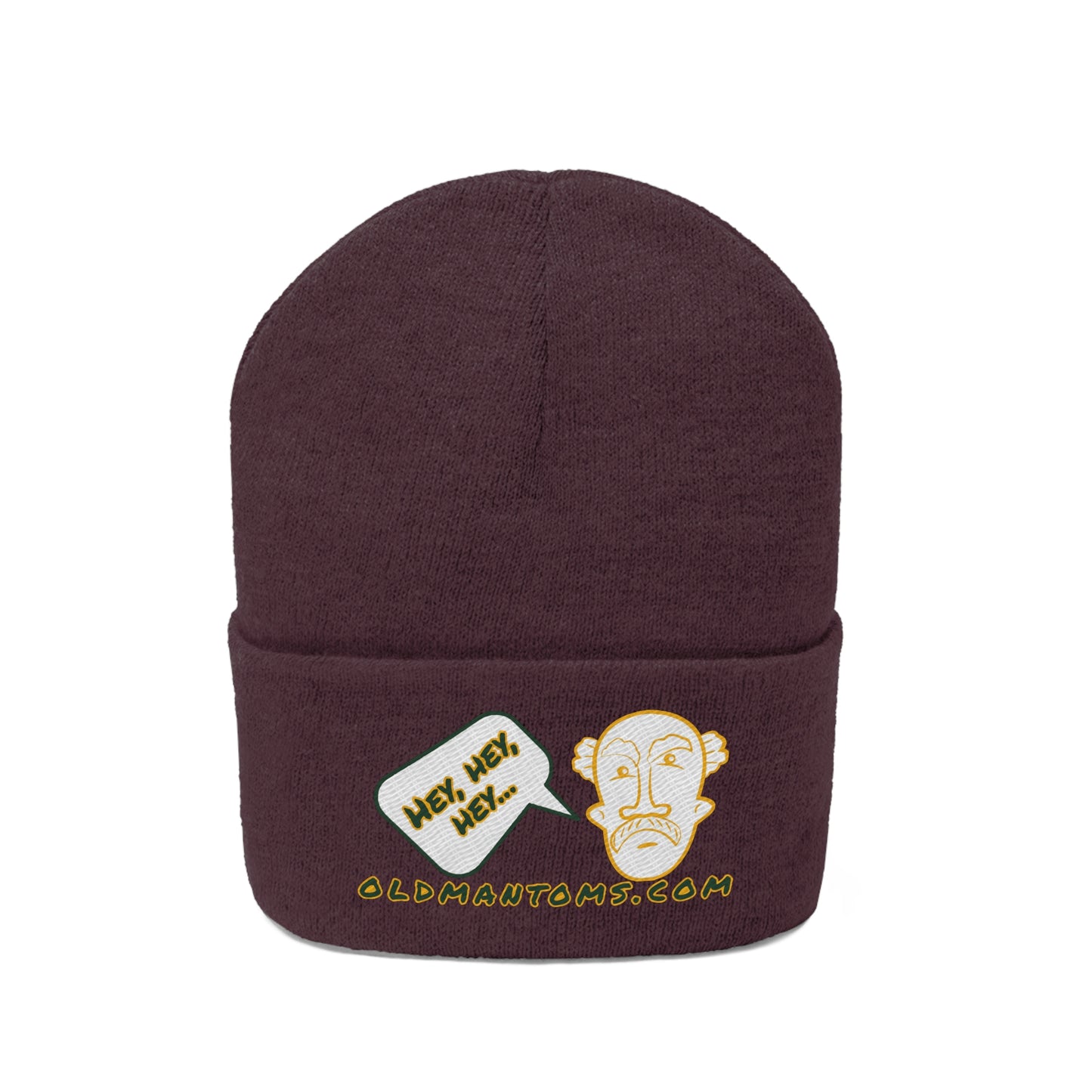 Old Man Tom's "Hey!" Knit Beanie