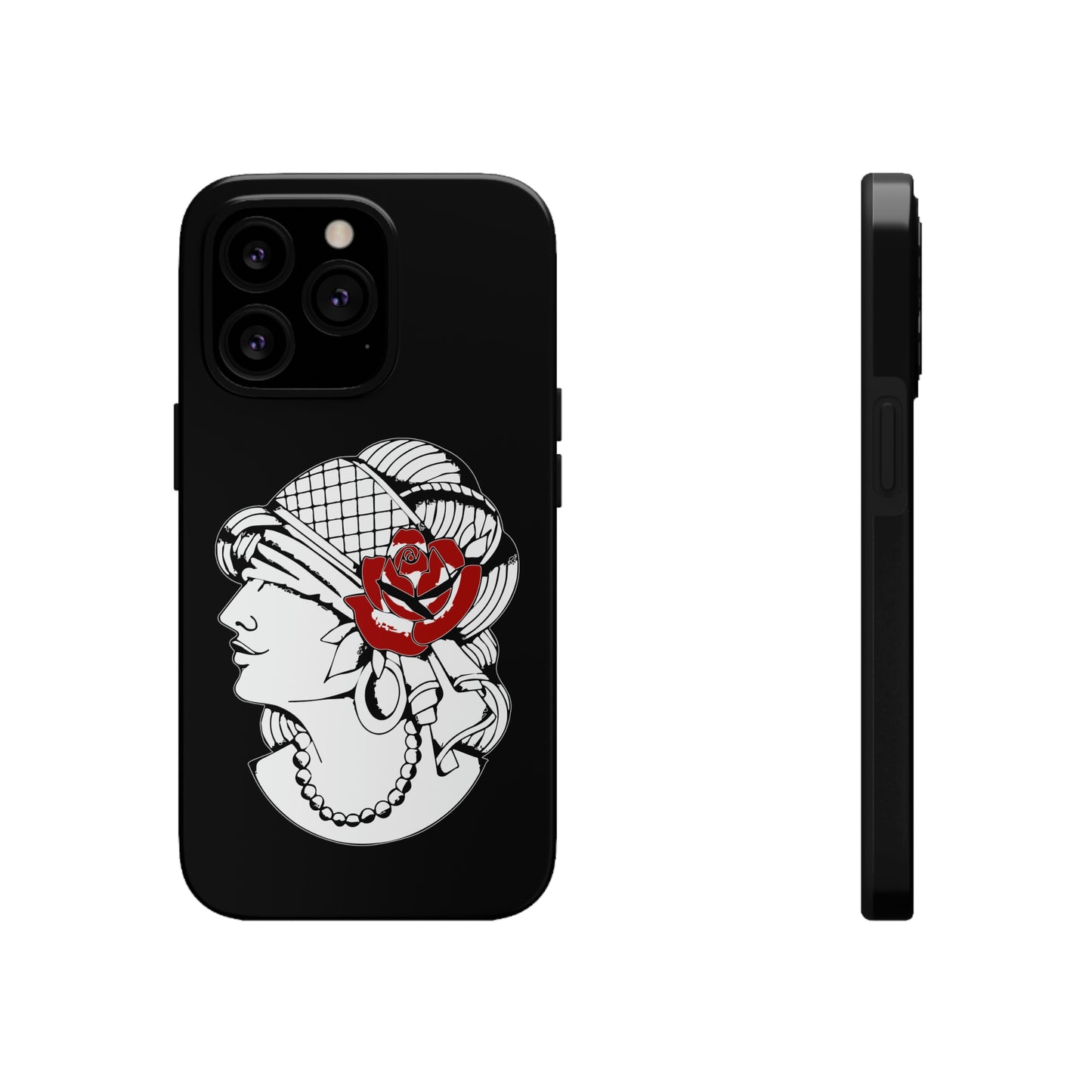 Black Tough Phone Cases | Gypsy's Red Rose Gypsy Lady (by @ryseart)