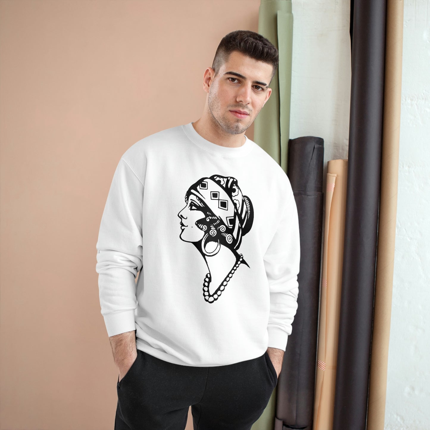 Unisex Champion Crewneck Sweatshirt | Gypsy's Dancing Gypsy Lady (by @tylerabnertattoo)