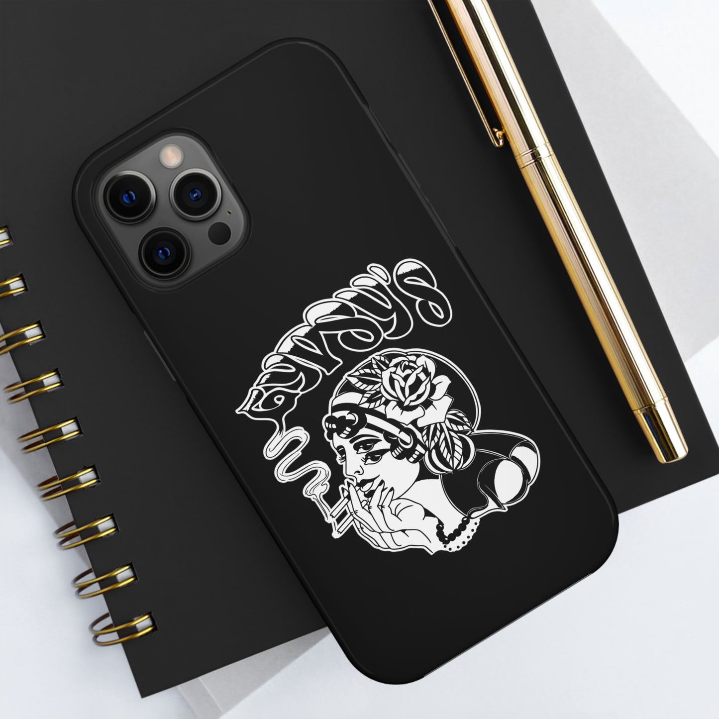 Black Tough Phone Cases | Gypsy's Double Gypsy Lady (by @ohbhave)
