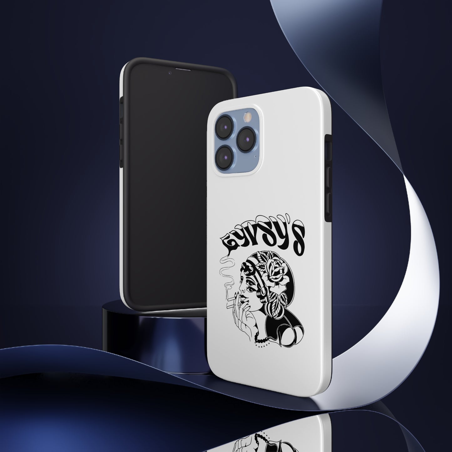 White Tough Phone Cases | Gypsy's Double Gypsy Lady (by @ohbhave)