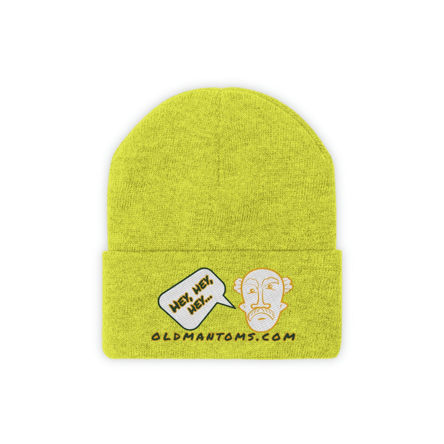 Old Man Tom's "Hey!" Knit Beanie