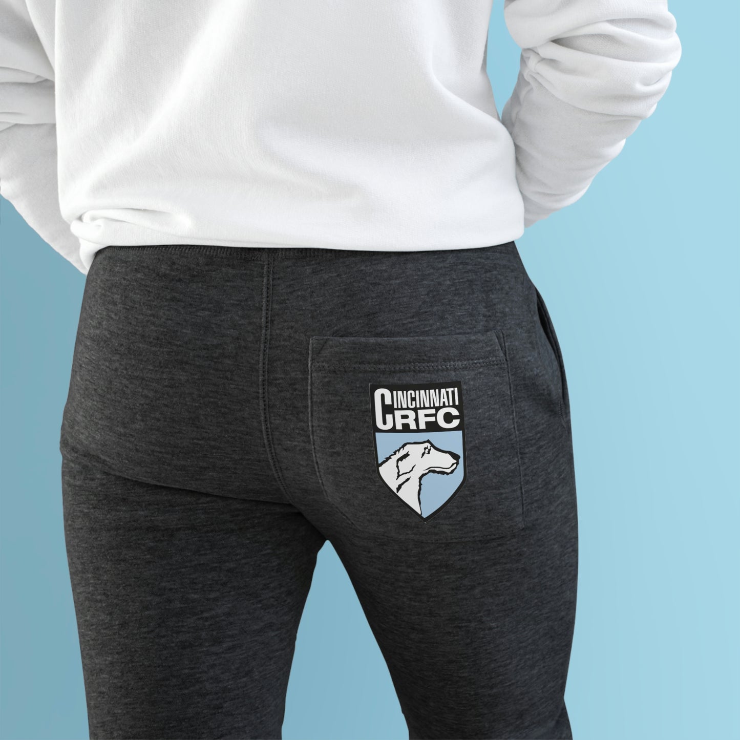 Unisex Premium Fleece Joggers | CRFC Wolfhounds Blue Crest