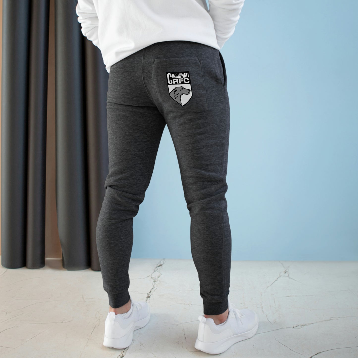 Unisex Premium Fleece Joggers | CRFC Wolfhounds White Crest