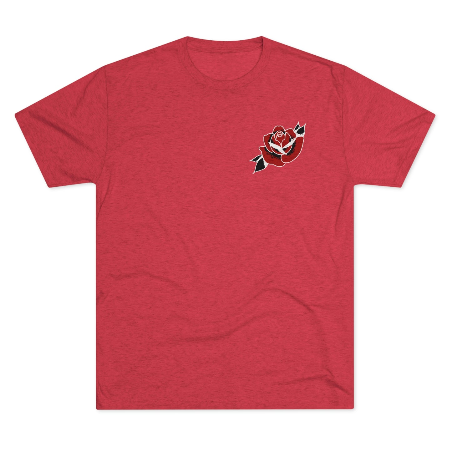 Unisex Tri-Blend Crew Tee | Gypsy's Red Rose Gypsy Lady (by @ryseart)