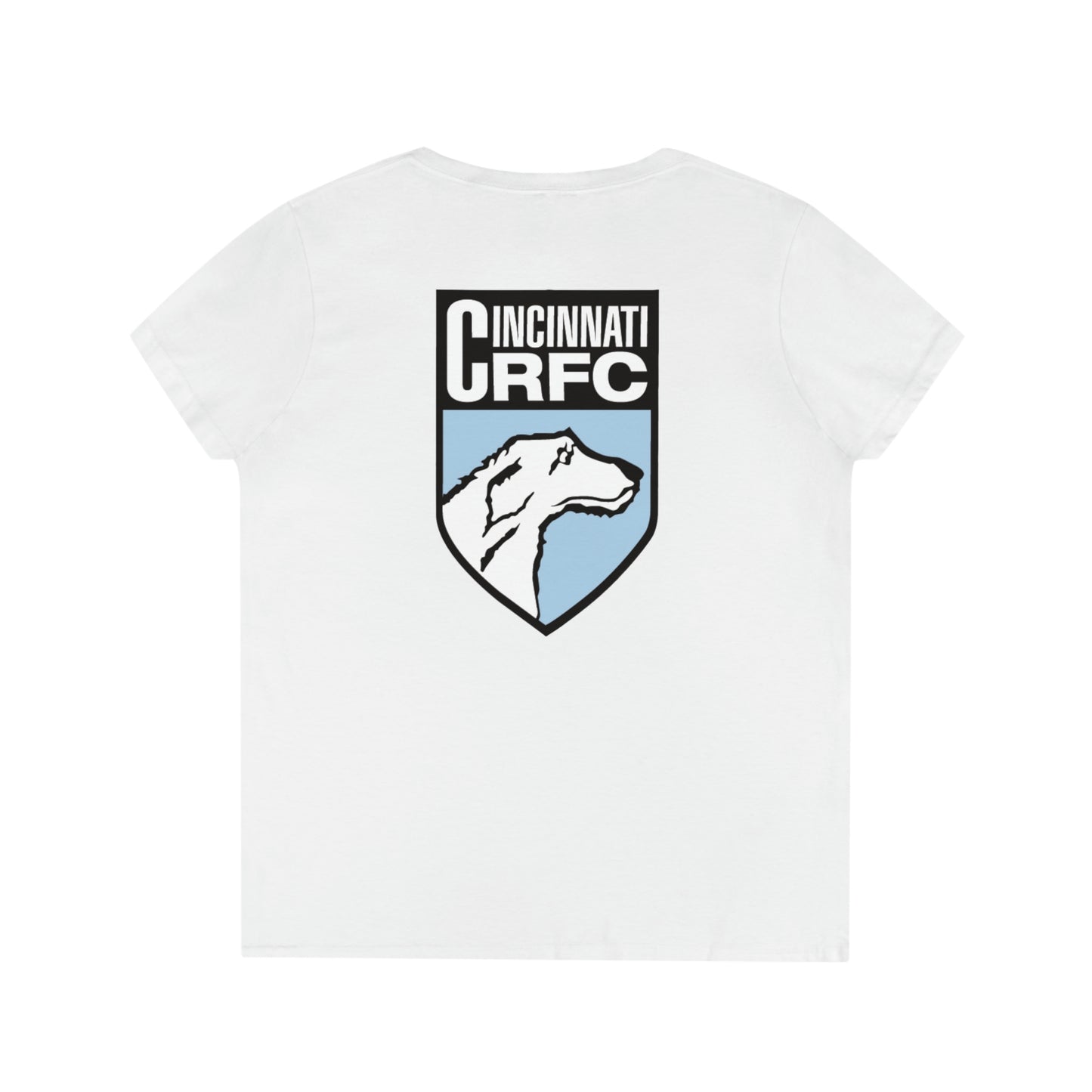 Women' V-Neck T-Shirt | CRFC Wolfhounds Blue Crest