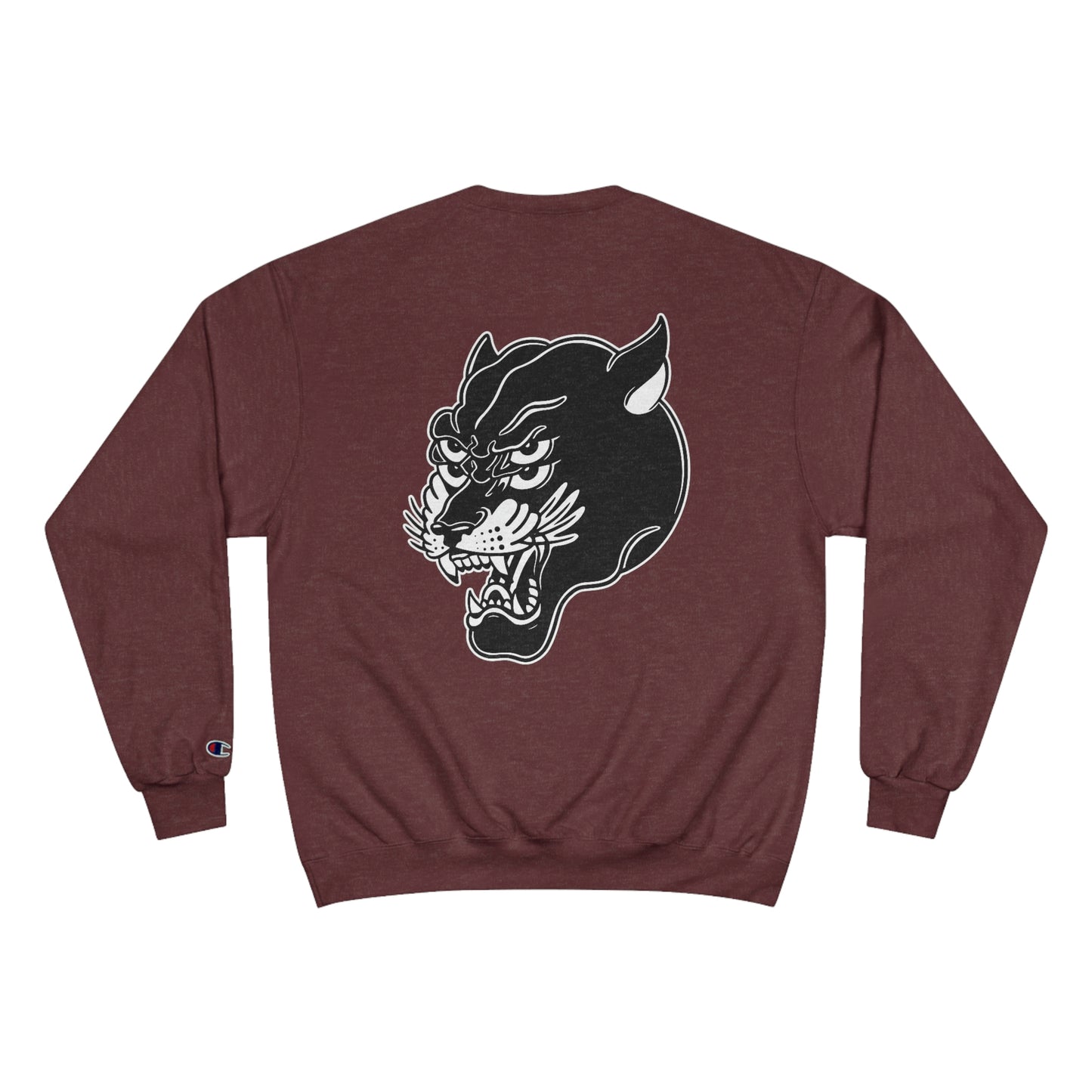 Unisex Champion Eco Crewneck Sweatshirt | Mothers Tattoo Double Panther Logo by Brendan Houston (IG: @ohbhave)