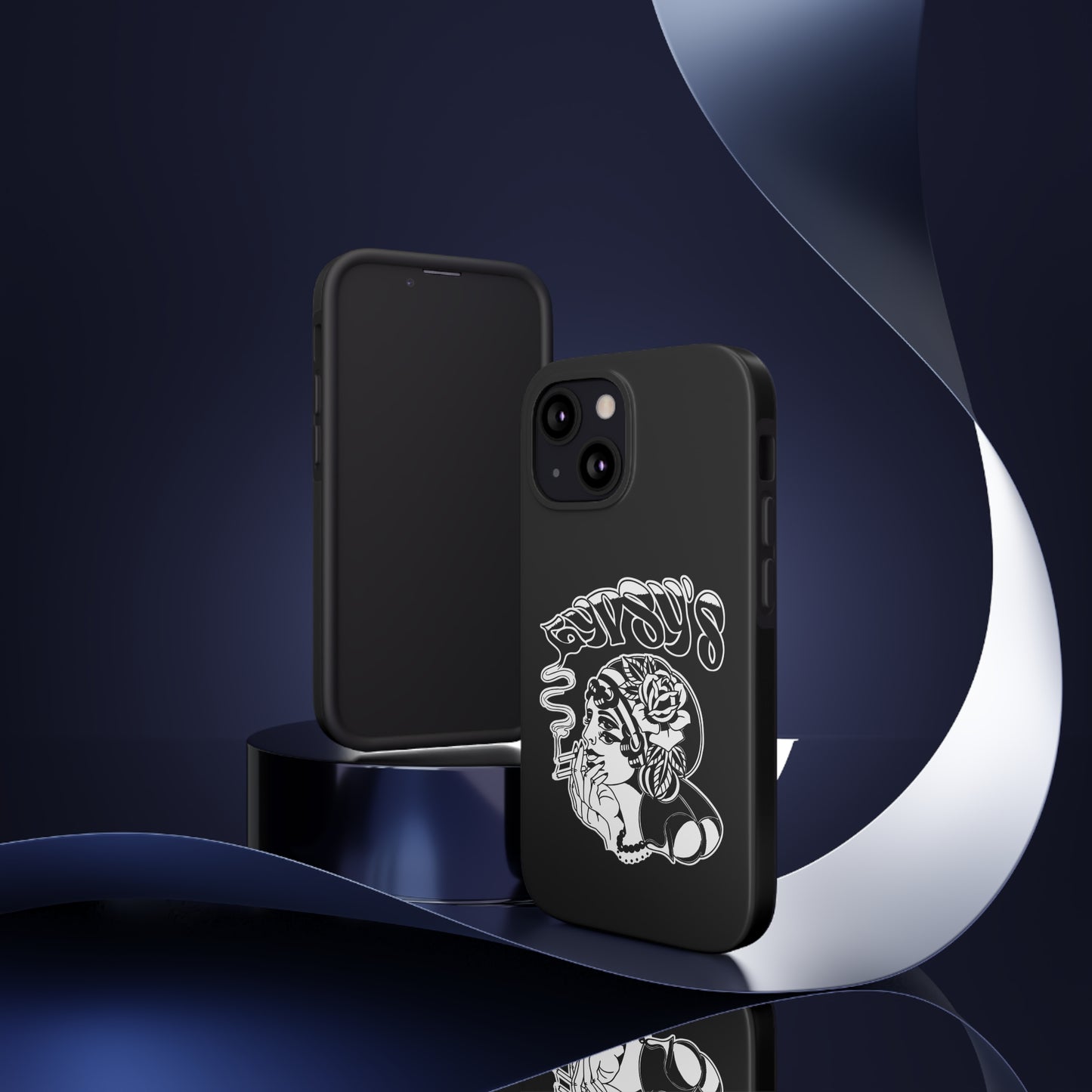 Black Tough Phone Cases | Gypsy's Double Gypsy Lady (by @ohbhave)