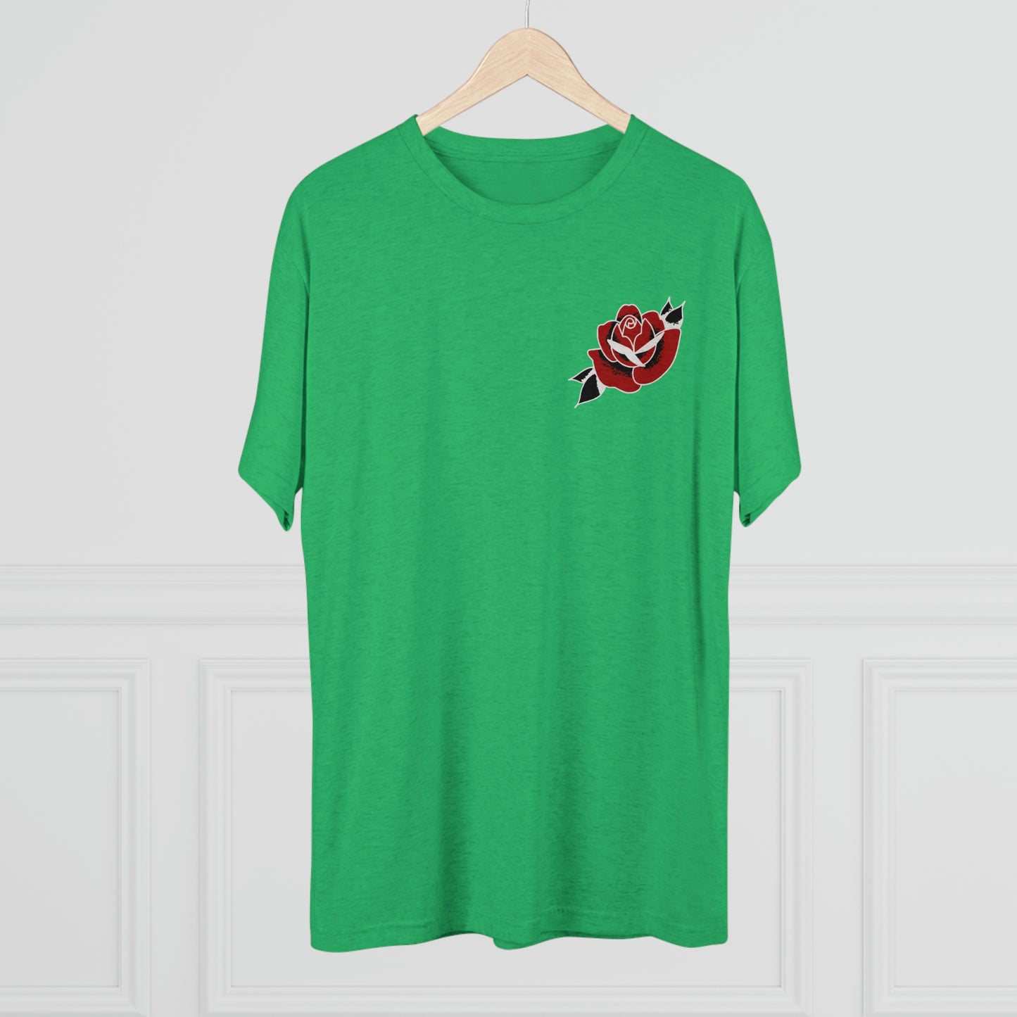 Unisex Tri-Blend Crew Tee | Gypsy's Red Rose Gypsy Lady (by @ryseart)