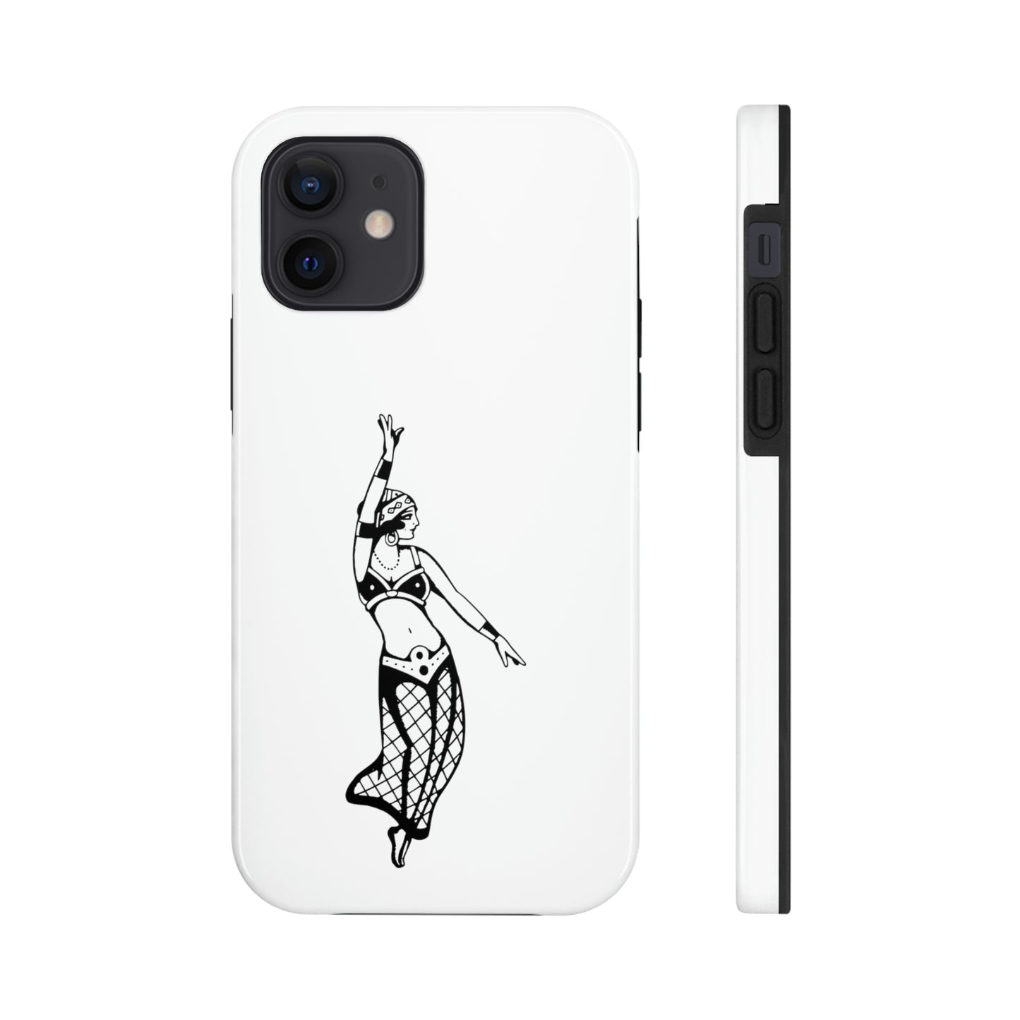 White Tough Phone Cases | Gypsy's Dancing Gypsy Lady (by @tylerabnertattoo)