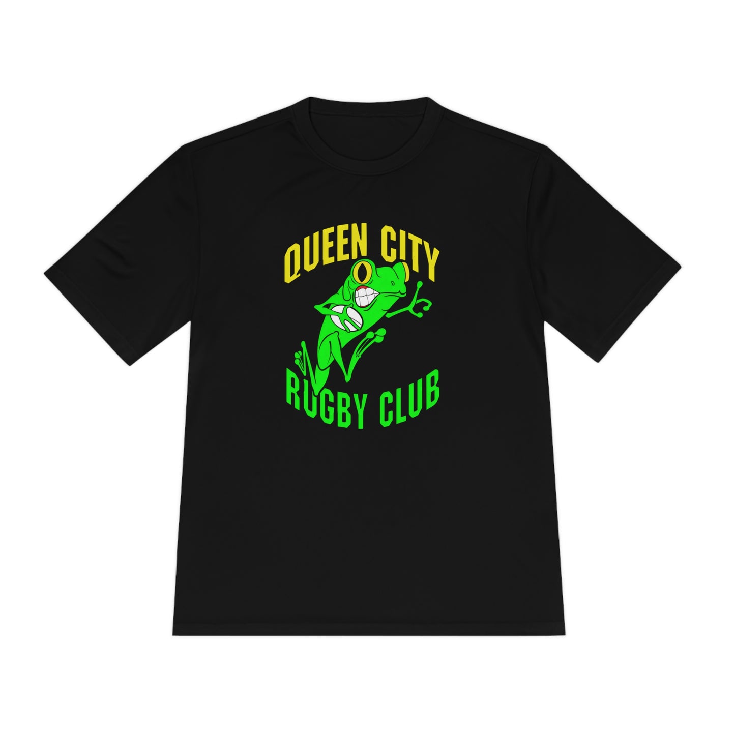 Unisex Moisture Wicking Tee | QCRFC Frogs Logo