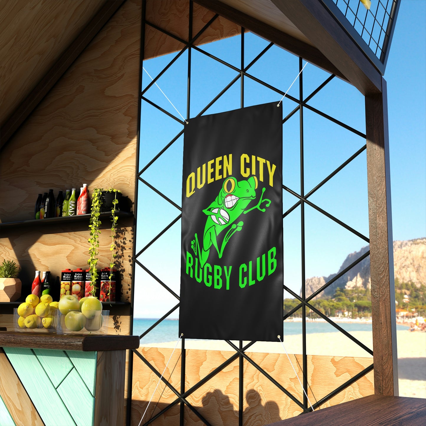Matte Banner (3 Sizes) | QCRFC Frogs Logo