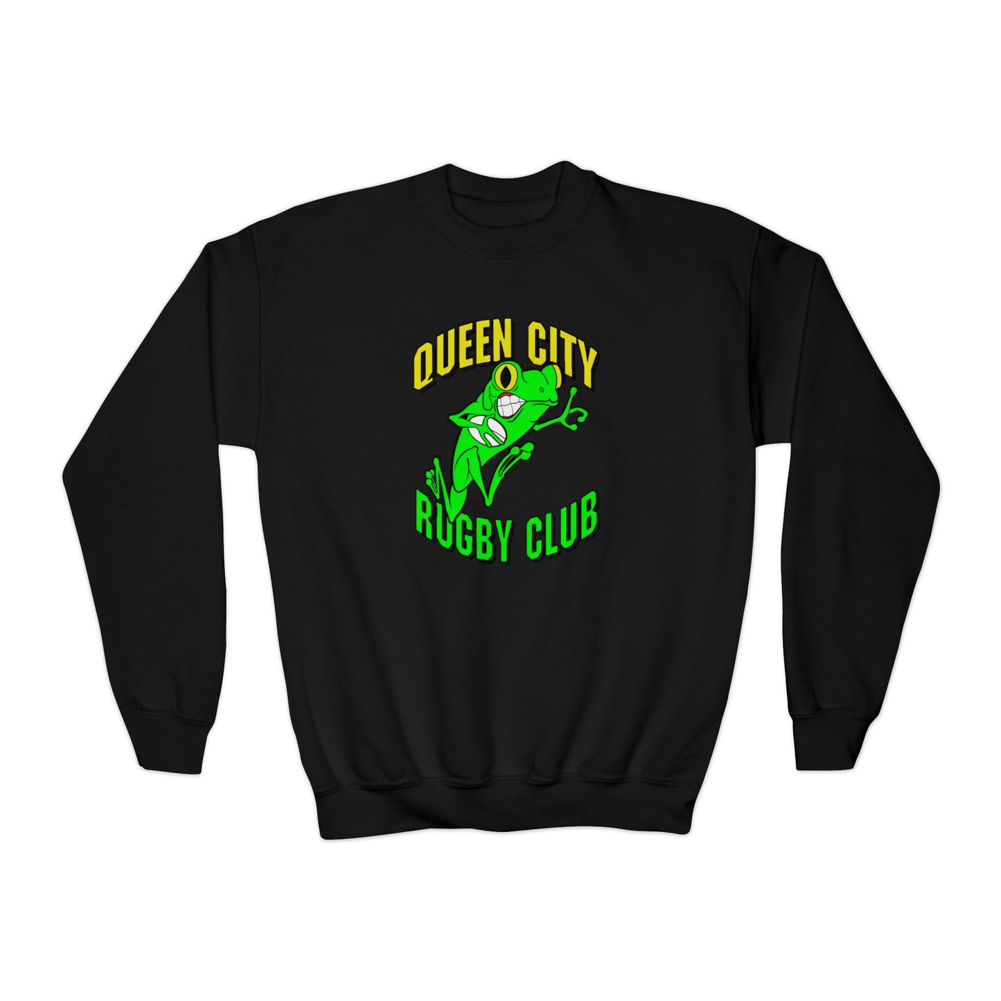 Youth Crewneck Sweatshirt | QCRFC Frogs Logo