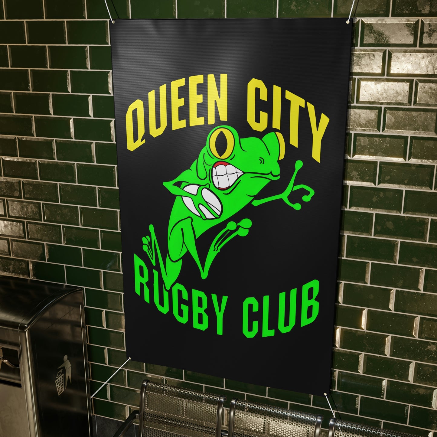 Matte Banner (3 Sizes) | QCRFC Frogs Logo