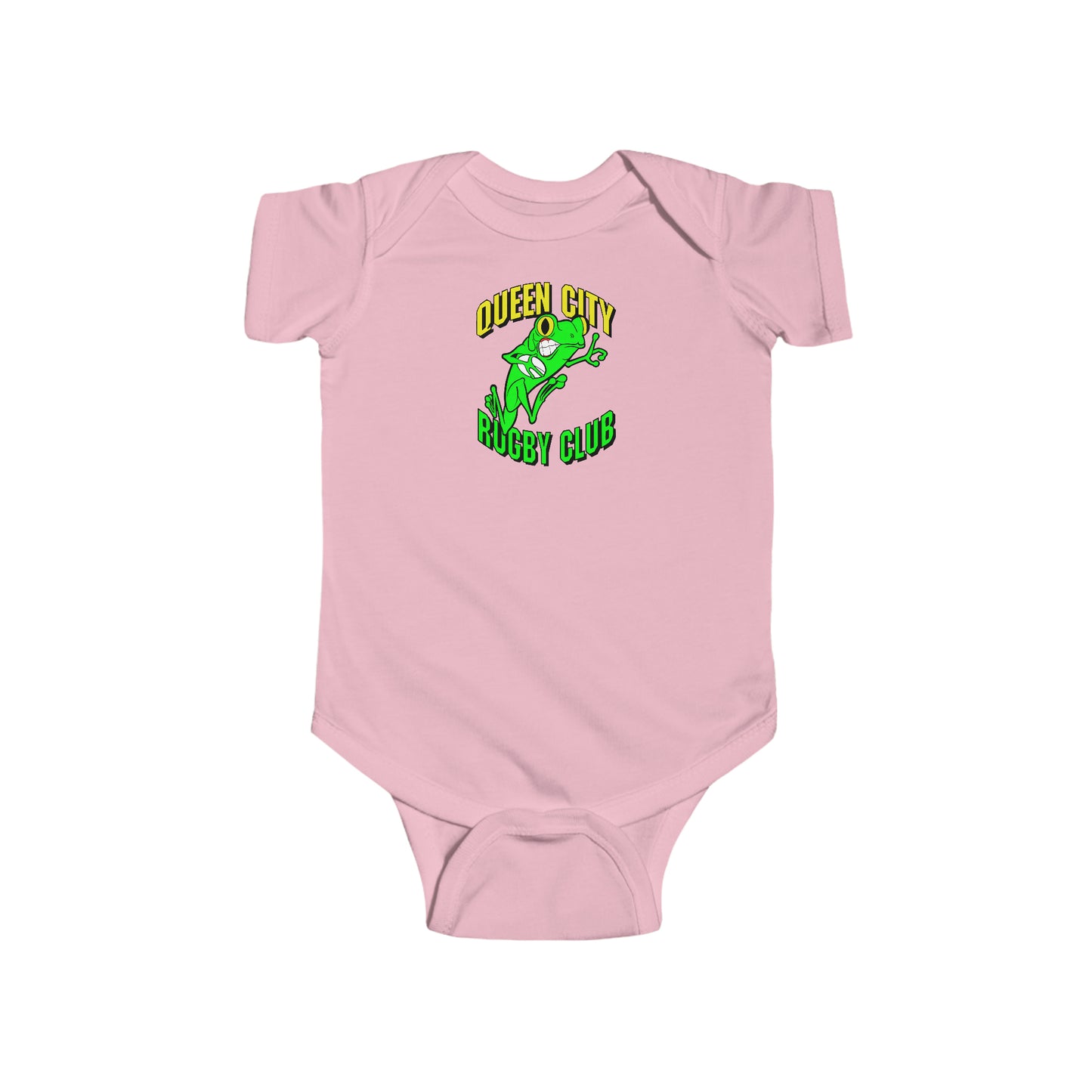 Infant Short Sleeve Onesie | QCRFC Frogs Logo