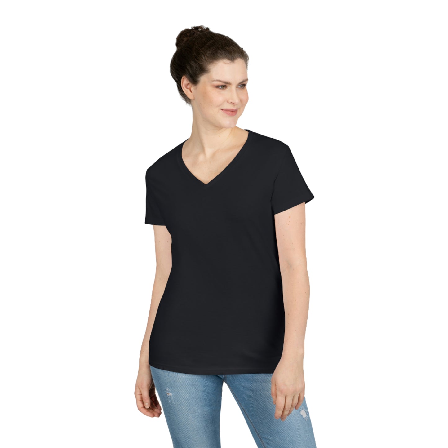 Women' V-Neck T-Shirt | CRFC Wolfhounds Blue Crest