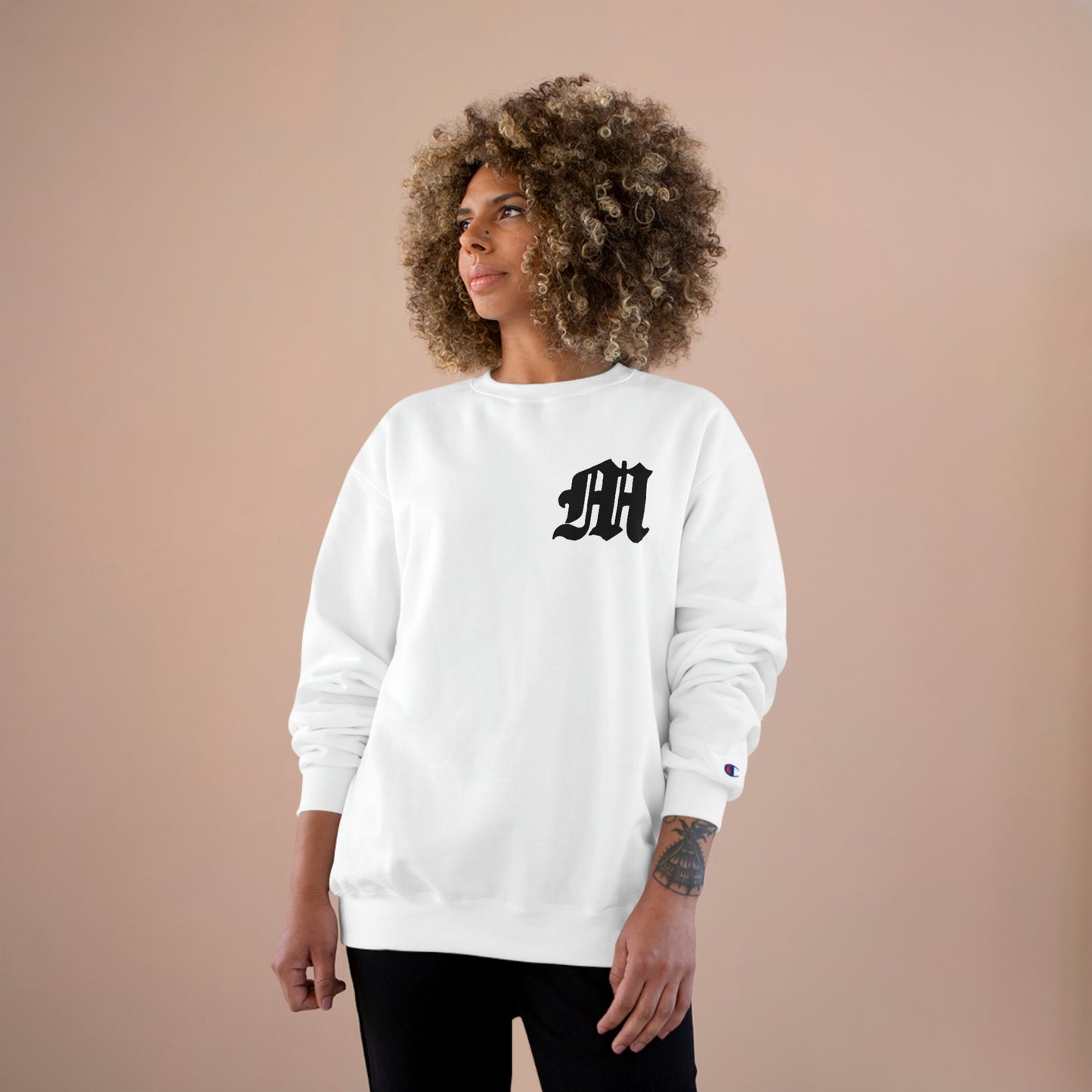 Unisex Champion Eco Crewneck Sweatshirt | Mothers Tattoo Double Panther Logo by Brendan Houston (IG: @ohbhave)