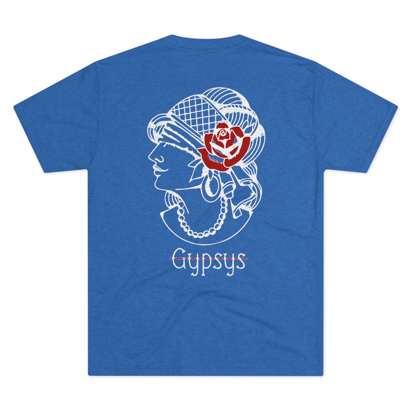 Unisex Tri-Blend Crew Tee | Gypsy's Red Rose Gypsy Lady (by @ryseart)