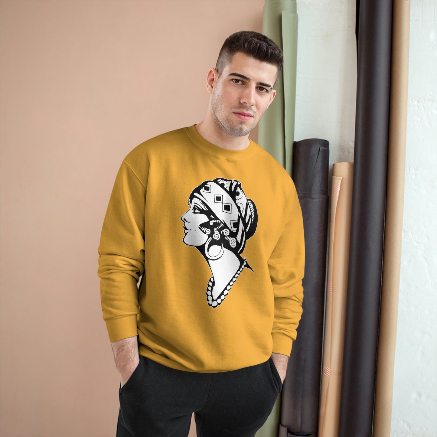 Unisex Champion Crewneck Sweatshirt | Gypsy's Dancing Gypsy Lady (by @tylerabnertattoo)