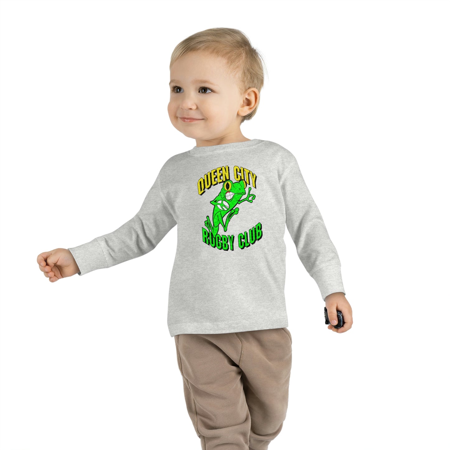 Toddler Long Sleeve Shirt | QCRFC Frogs Logo