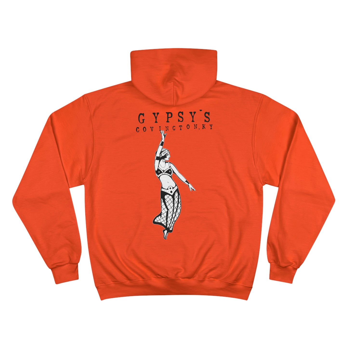 Unisex Champion Hoodie | Gypsy's Dancing Gypsy Lady (by @tylerabnertattoo)