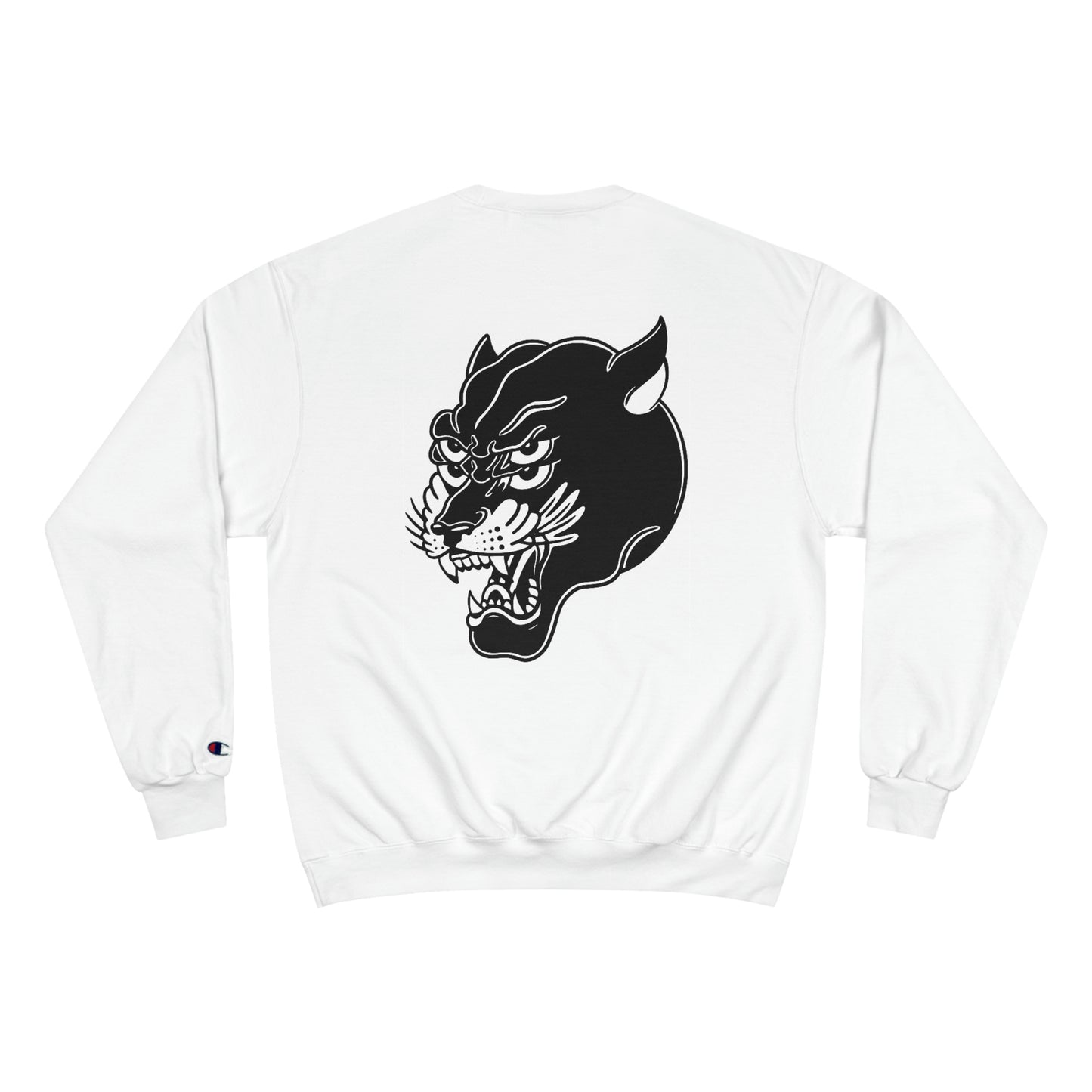 Unisex Champion Eco Crewneck Sweatshirt | Mothers Tattoo Double Panther Logo by Brendan Houston (IG: @ohbhave)