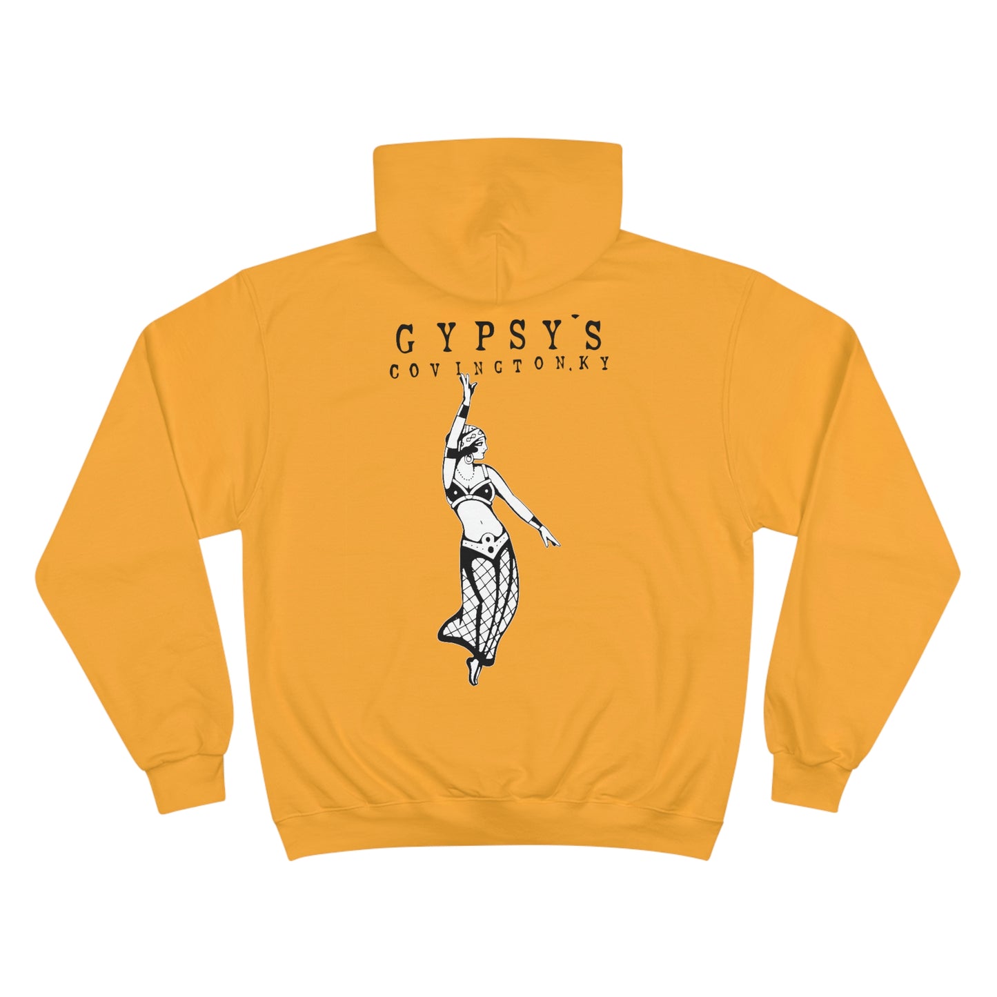 Unisex Champion Hoodie | Gypsy's Dancing Gypsy Lady (by @tylerabnertattoo)
