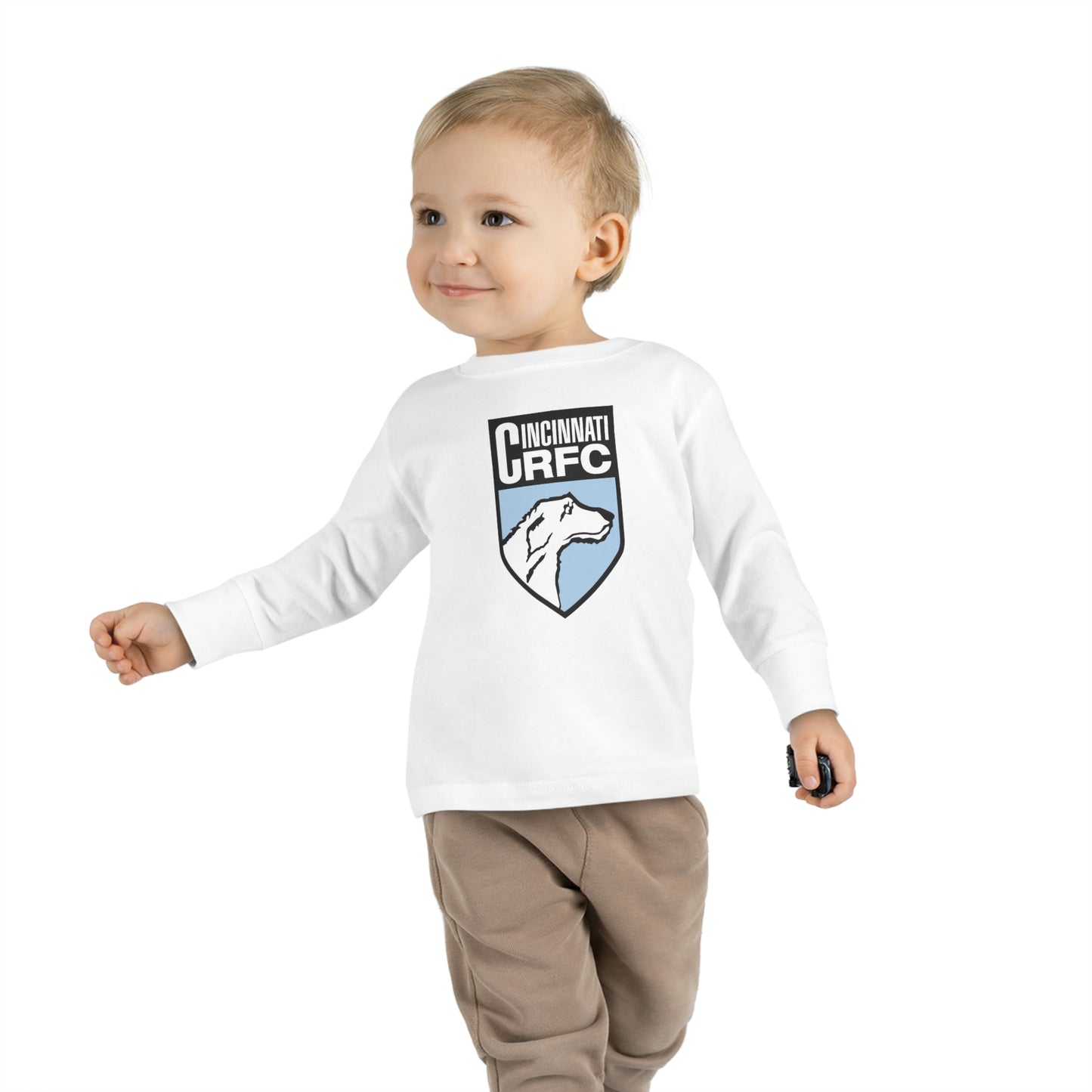 Toddler Long Sleeve Shirt | CRFC Wolfhounds Blue Crest