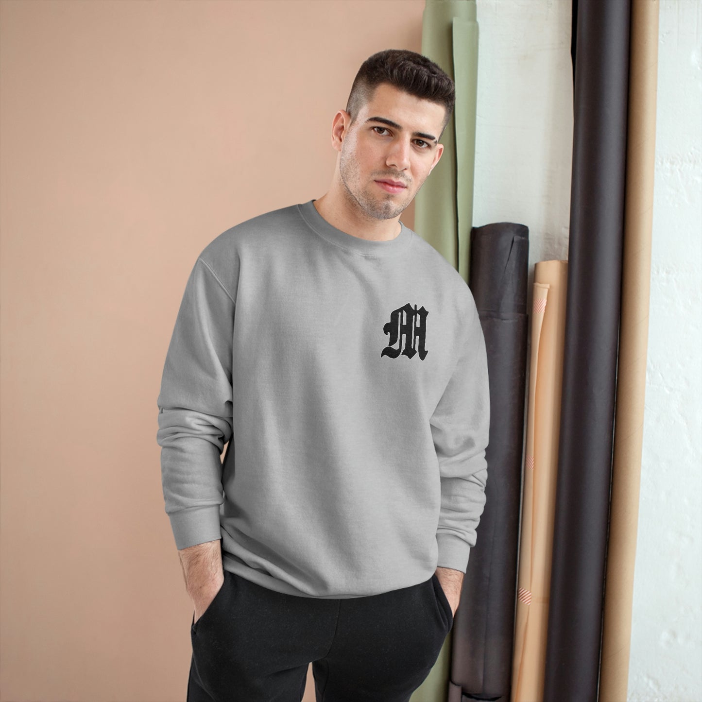 Unisex Champion Eco Crewneck Sweatshirt | Mothers Tattoo Double Panther Logo by Brendan Houston (IG: @ohbhave)