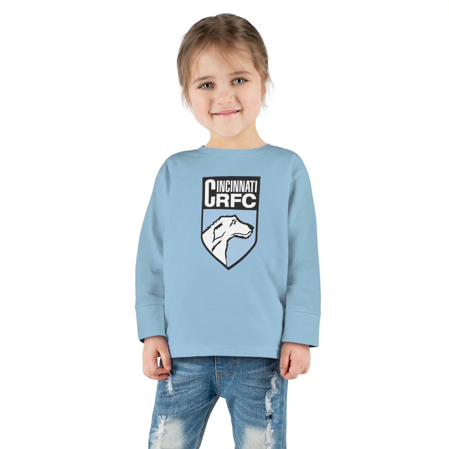 Toddler Long Sleeve Shirt | CRFC Wolfhounds Blue Crest