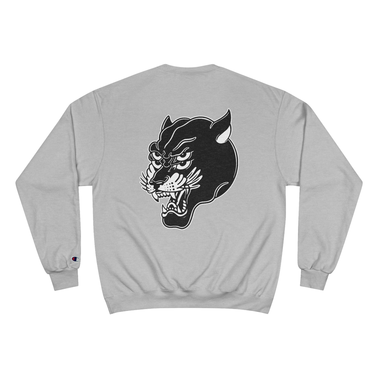 Unisex Champion Eco Crewneck Sweatshirt | Mothers Tattoo Double Panther Logo by Brendan Houston (IG: @ohbhave)