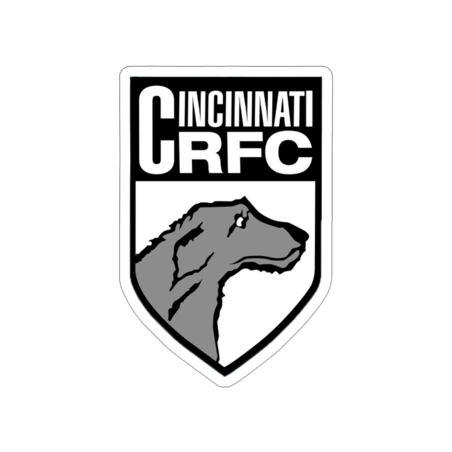 Die-Cut Sticker (2 Sizes) | CRFC Wolfhounds White Crest