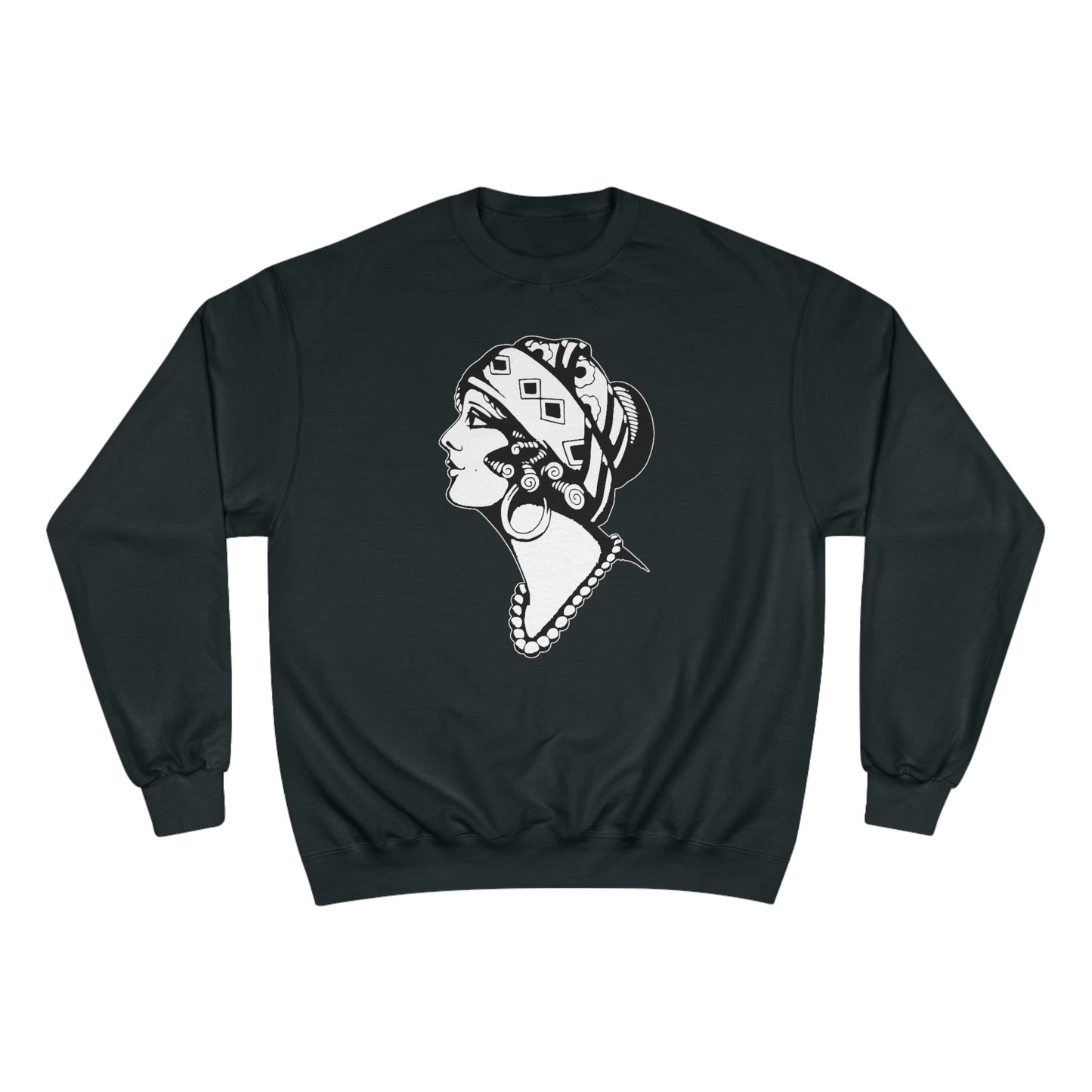 Unisex Champion Crewneck Sweatshirt | Gypsy's Dancing Gypsy Lady (by @tylerabnertattoo)