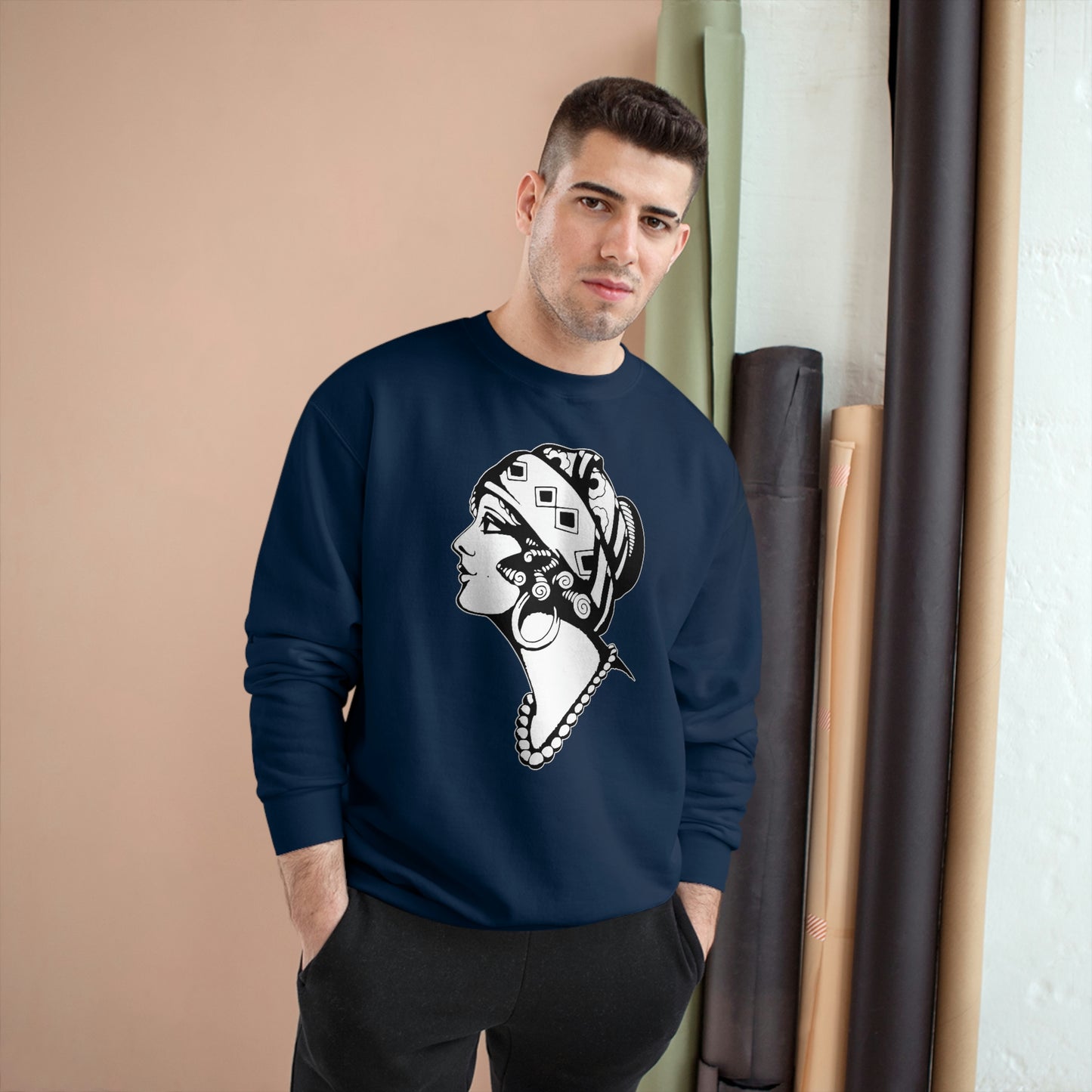 Unisex Champion Crewneck Sweatshirt | Gypsy's Dancing Gypsy Lady (by @tylerabnertattoo)