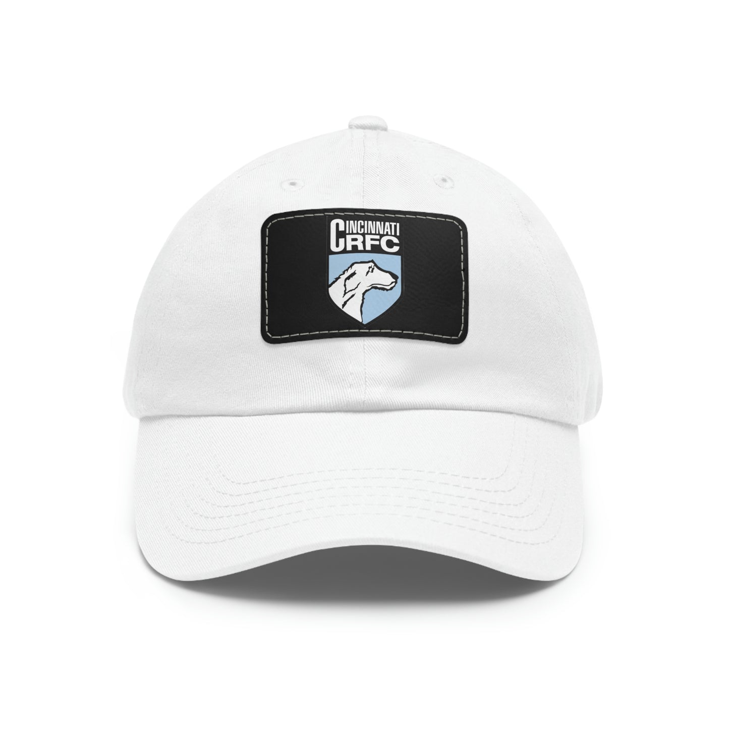 Dad Hat with Rectangle Leather Patch | CRFC Wolfhounds Blue Crest