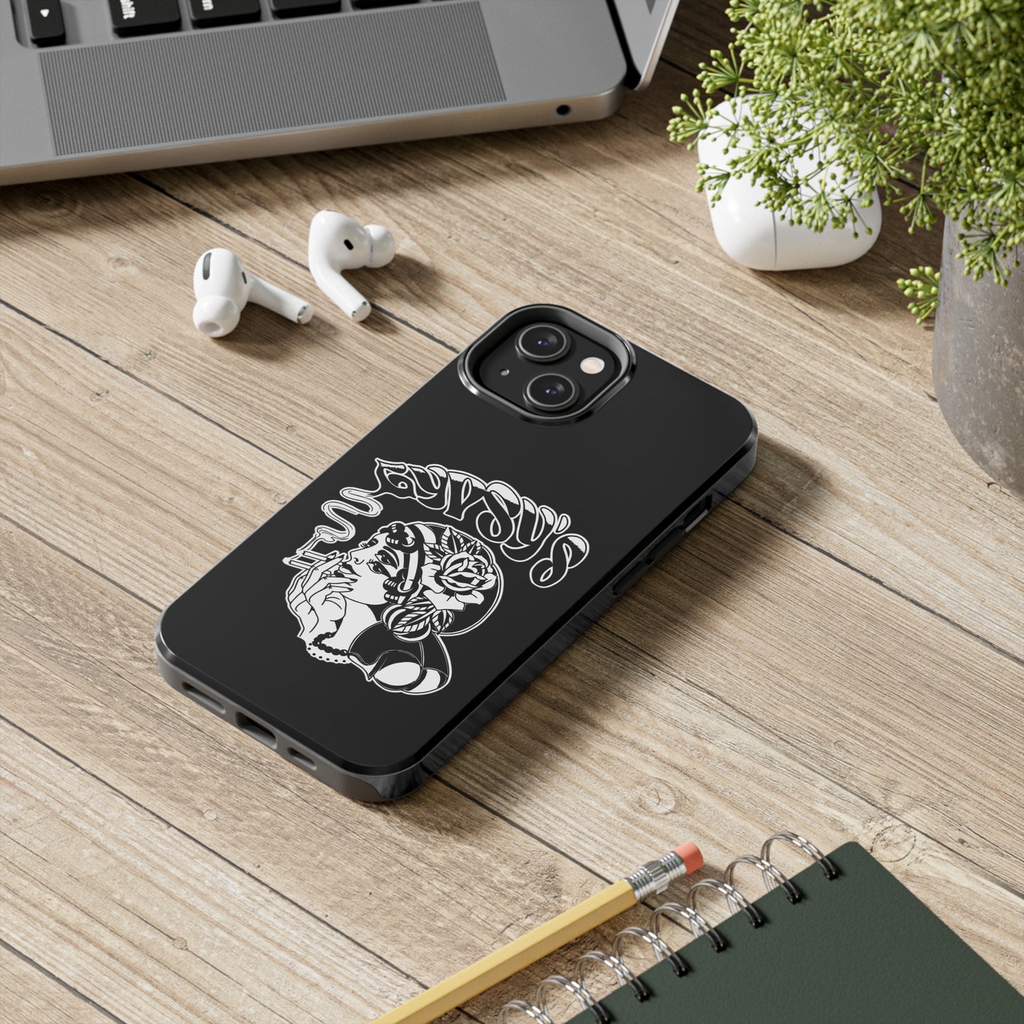 Black Tough Phone Cases | Gypsy's Double Gypsy Lady (by @ohbhave)