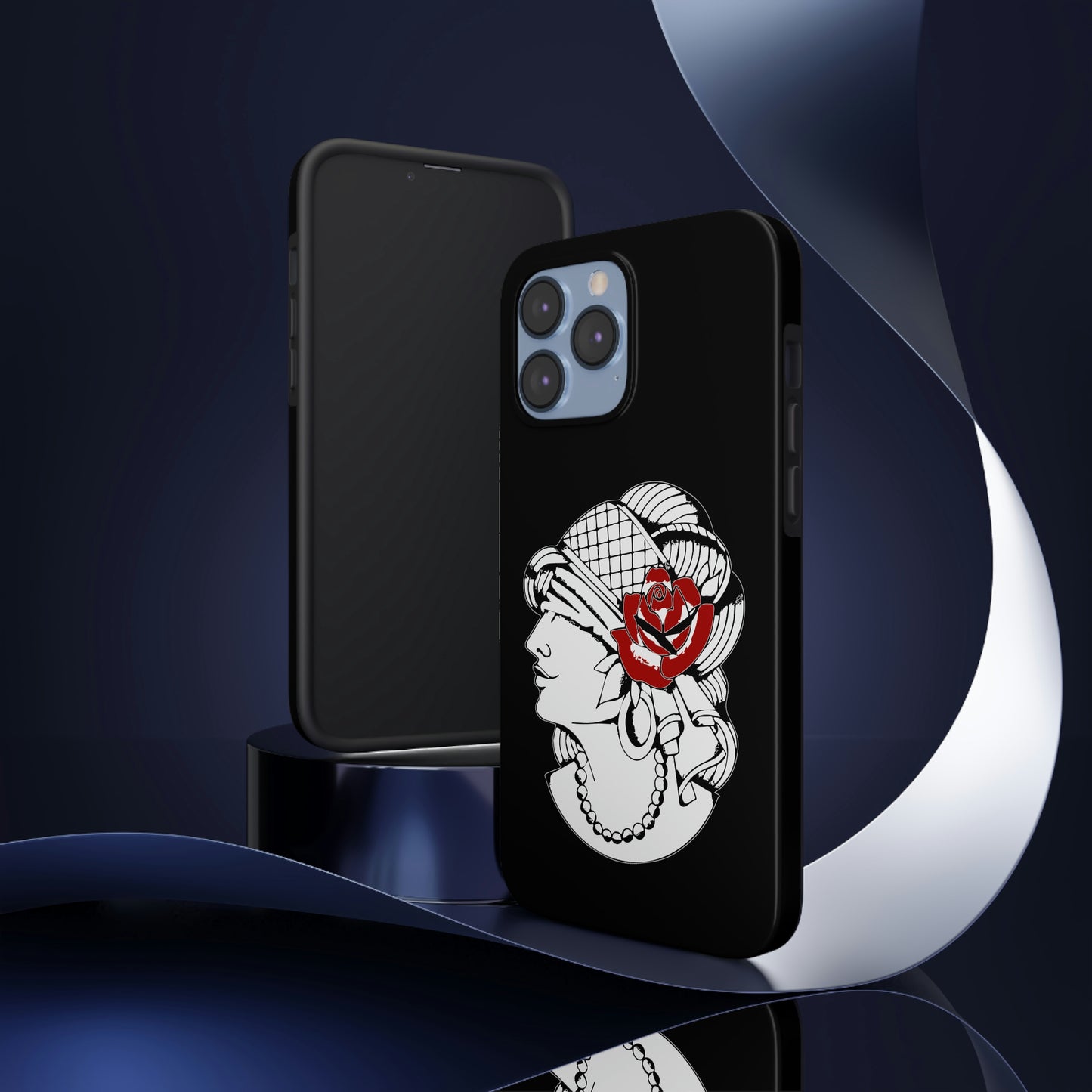 Black Tough Phone Cases | Gypsy's Red Rose Gypsy Lady (by @ryseart)