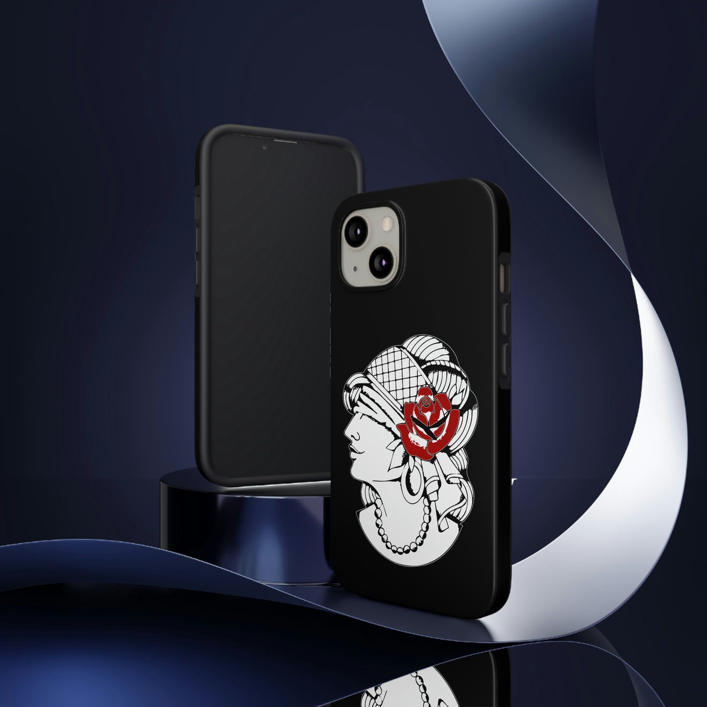 Black Tough Phone Cases | Gypsy's Red Rose Gypsy Lady (by @ryseart)