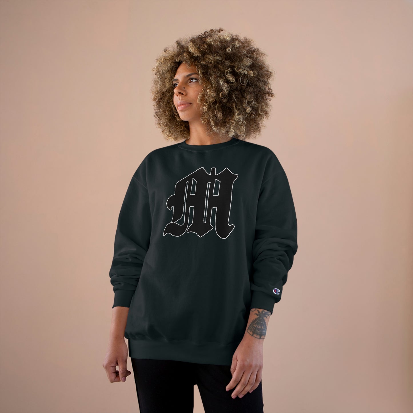 Unisex Champion Eco Crewneck Sweatshirt | Mothers Tattoo M Logo