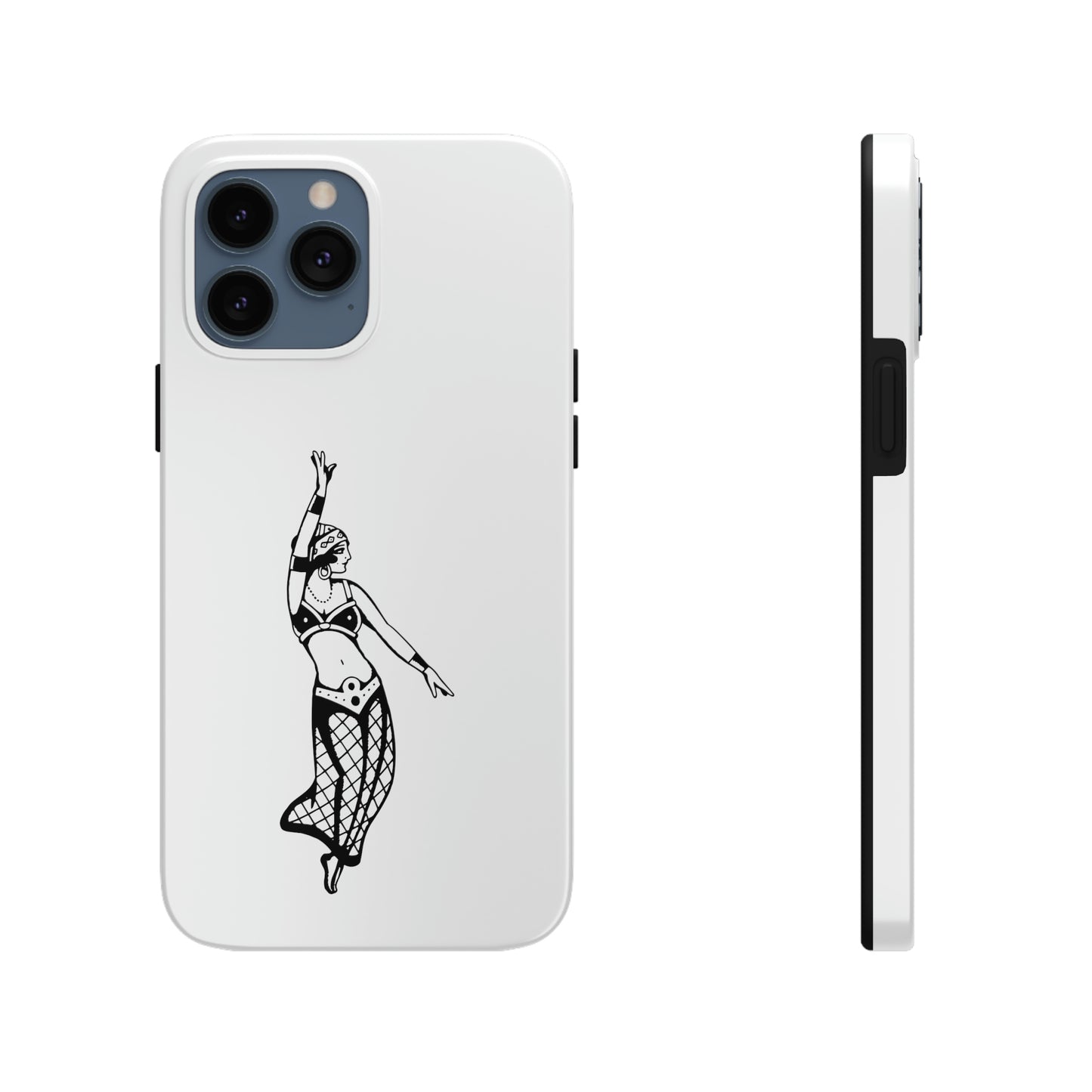White Tough Phone Cases | Gypsy's Dancing Gypsy Lady (by @tylerabnertattoo)