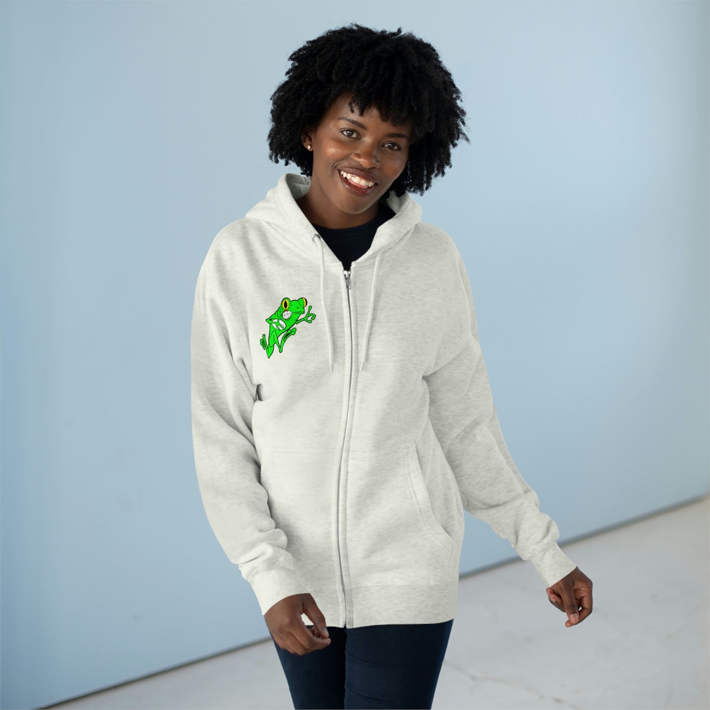 Unisex Premium Full Zip Hoodie | QCRFC Frogs Logo