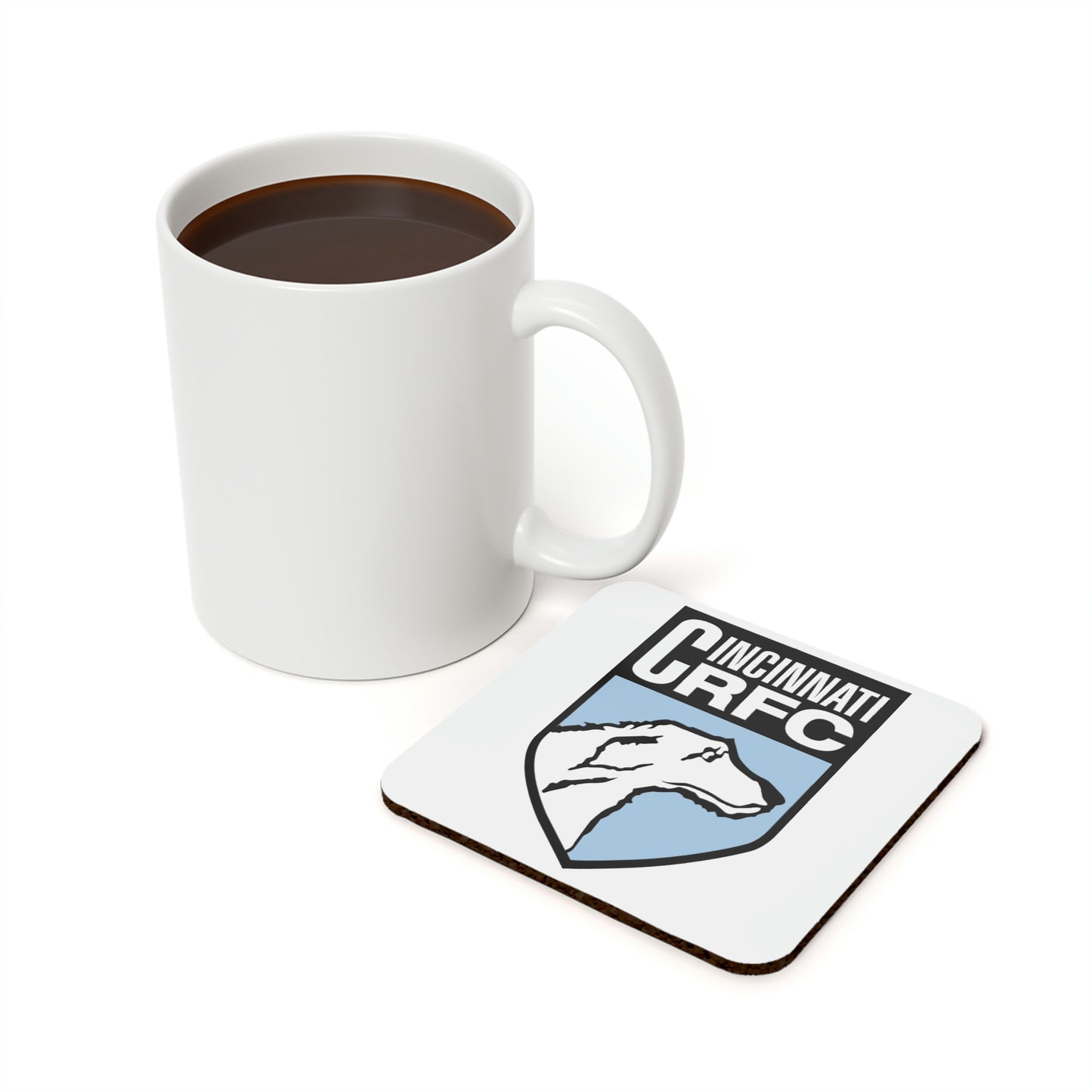 Cork Back Coaster (Circle or Square) | CRFC Wolfhounds Blue Crest