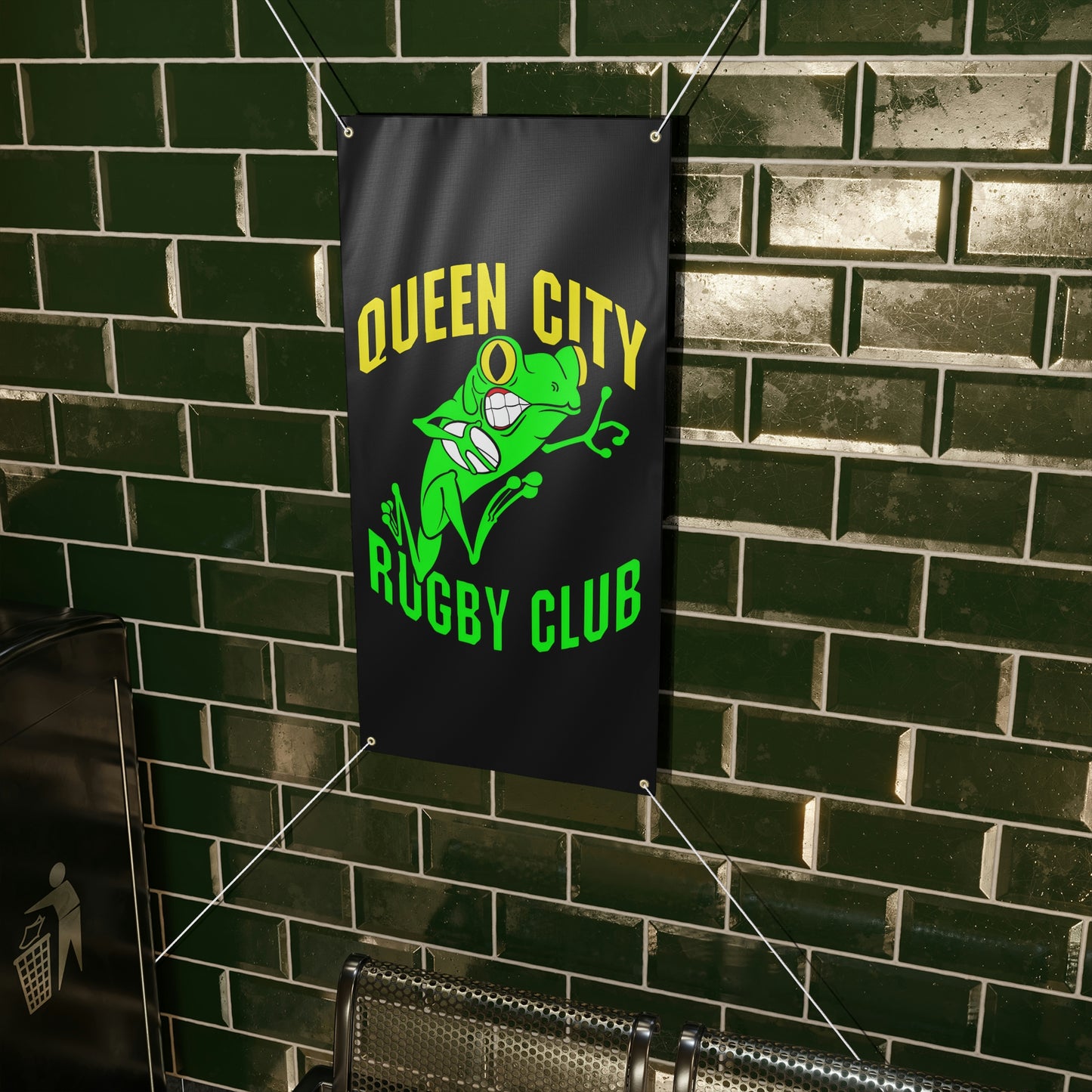 Matte Banner (3 Sizes) | QCRFC Frogs Logo