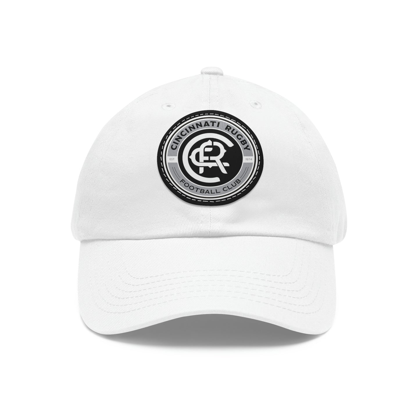 Dad Hat with Leather Patch (Round)